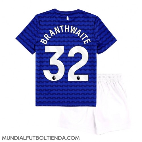 Camiseta Everton Jarrad Branthwaite #32 Primera Equipación Replica 2025-26 para niños mangas cortas (+ Pantalones cortos)